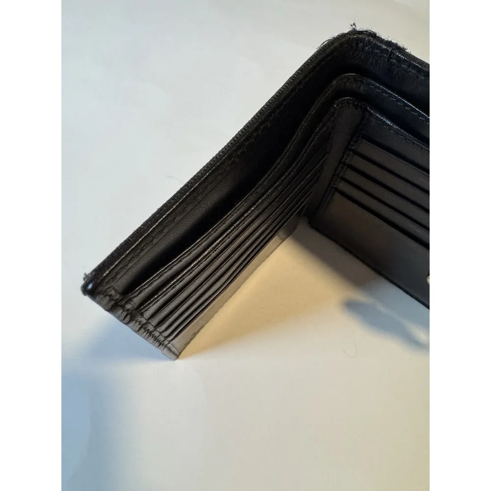 Gucci Wallet Canvas / Leather Tri-Fold Black Coin Bill and Card Holder - Picture 7 of 13